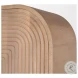Sorina Light Brown Wood Reverse Fluted Curio Cabinet