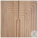 Sorina Light Brown Wood Reverse Fluted Curio Cabinet