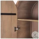Sorina Light Brown Wood Reverse Fluted Curio Cabinet