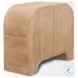 Sorina Light Brown Wood Reverse Fluted Accent Cabinet
