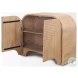 Sorina Light Brown Wood Reverse Fluted Accent Cabinet