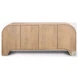 Sorina Light Brown Wood Reverse Fluted Sideboard