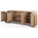 Sorina Light Brown Wood Reverse Fluted Sideboard