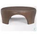 Shima Dark Brown Wood Round Coffee Table