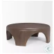 Shima Dark Brown Wood Round Coffee Table