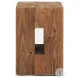 Waylen Natural Wood Block Accent Stool