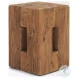 Waylen Natural Wood Block Accent Stool