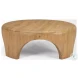 Shima Light Brown Wood Round Coffee Table
