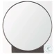 Tillie Gunmetal Textured Metal Frame Round Wall Mirror