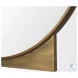 Tillie Brushed Gold Metal Frame Round Wall Mirror