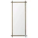 Tori Textured Gold Metal Cross Frame Wall Mirror