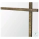 Tori Textured Gold Metal Cross Frame Wall Mirror