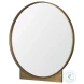 Tillie Brushed Gold Metal Frame Round Wall Mirror