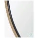 Vasie Black Wood Jute Round Mirror