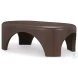 Shima Dark Brown Wood Oval Coffee Table