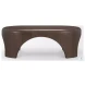 Shima Dark Brown Wood Oval Coffee Table