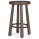 Weldon Dark Brown And Black Metal Counter Height Stool