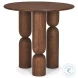 Sonel Medium Dark Brown Acacia Wood Foyer Table
