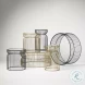 Shani Glass Top And Black Metal Accent Table Set Of 2