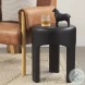 Riya Black Solid Wood Stool