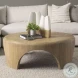 Shima Light Brown Wood Round Coffee Table