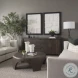 Shima Dark Brown Wood Round Coffee Table