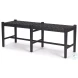 Shane Woven Black Leather Bench