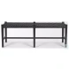 Shane Woven Black Leather Bench