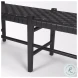 Shane Woven Black Leather Bench