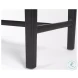 Shane Woven Black Leather Bench