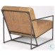 Stratton Brown Genuine Leather Accent Chair