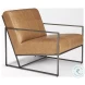 Stratton Brown Genuine Leather Accent Chair