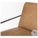 Stratton Brown Genuine Leather Accent Chair