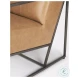 Stratton Brown Genuine Leather Accent Chair