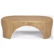 Shima Light Brown Wood Oval Coffee Table