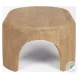 Shima Light Brown Wood Oval Coffee Table