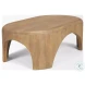 Shima Light Brown Wood Oval Coffee Table