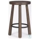 Weldon Dark Brown And Black Metal Counter Height Stool