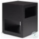 Vondra Matte Black Metal Open Shelves Side Table