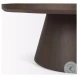 Takoda Dark Brown Wood Tapered Drum Nesting Coffee Tables