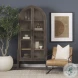 Stratton Brown Genuine Leather Accent Chair
