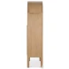 Callum Light Brown Glass Door Arched Curio Cabinet