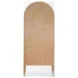 Callum Light Brown Glass Door Arched Curio Cabinet