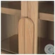 Callum Light Brown Glass Door Arched Curio Cabinet