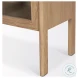 Callum Light Brown Glass Door Arched Curio Cabinet