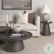 Takoda Dark Brown Wood Tapered Drum Nesting Coffee Tables