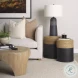 Wenopa Matte Black And Natural Jute Accent Tables