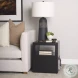 Vondra Matte Black Metal Open Shelves Side Table