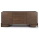 Jonan Dark Brown Wood 3 Drawer Sideboard