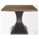 Maxton Brown Solid Wood And Dark Gunmetal Rectangular Dining Table